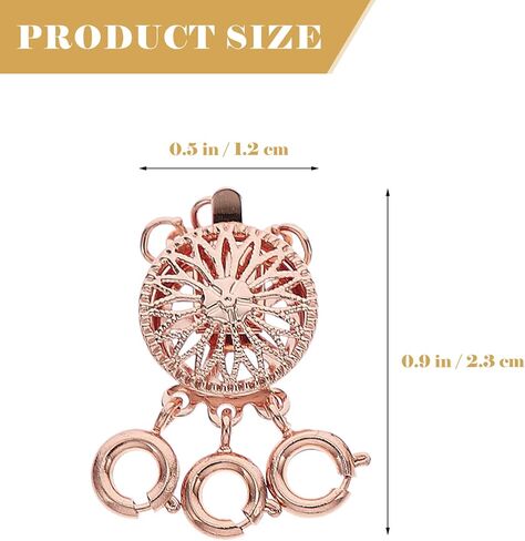 NOLITOY Layered Necklace Spacer Necklace Layering Clasp Set of 2, Multiple Strands Jewelry Separators Bracelet Necklace Clasp for Women Layered Look Jewelry Making ( Rose Gold ) Necklace Separator in Kuwait