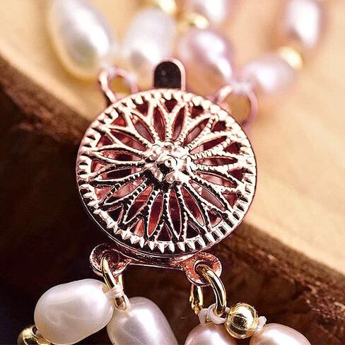 NOLITOY Layered Necklace Spacer Necklace Layering Clasp Set of 2, Multiple Strands Jewelry Separators Bracelet Necklace Clasp for Women Layered Look Jewelry Making ( Rose Gold ) Necklace Separator in Kuwait