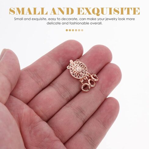 NOLITOY Layered Necklace Spacer Necklace Layering Clasp Set of 2, Multiple Strands Jewelry Separators Bracelet Necklace Clasp for Women Layered Look Jewelry Making ( Rose Gold ) Necklace Separator in Kuwait