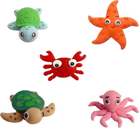 Huathy Handmade Ocean Sea Animals Cake Toppers for Under the Sea Theme birthday Party Decorations 5 pcs in Saudi Arabia
