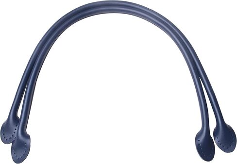 Wento Pair 24'' Genuine Leather Purses Straps With Ear Shape End,Punch Hole Ready,Real Leather Bag Handles,replacement Purse Straps,handbag Bag Wallet Straps WT0003 (24'', Navy) in Kuwait