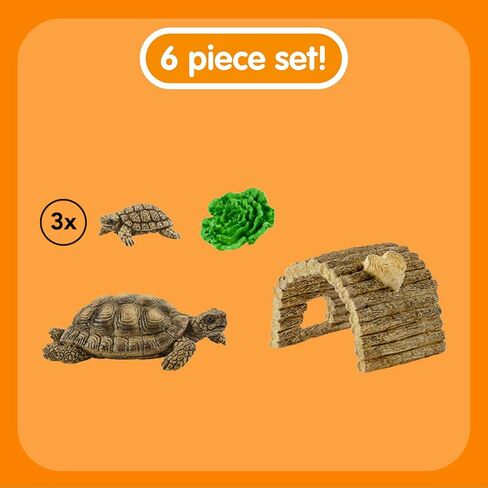Schleich Wild Life 6-Piece Tortoise Toy Figure with Hatchlings and Turtle Home Playset for Kids Ages 3-8 (42506n) in Saudi Arabia