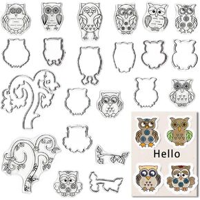 Cats Cutting Dies and Clear Stamps Cartoon Animal Die Cuts Cat Stamps and Dies for Card Making Animal Cutting Dies for DIY Paper Scrapbooking Photo Album Card Craft Decoration