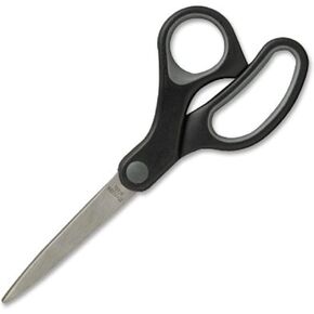 Sparco Straight Scissors, Rubber Handles, 7-Inch Straight, Black (SPR25225) in Kuwait