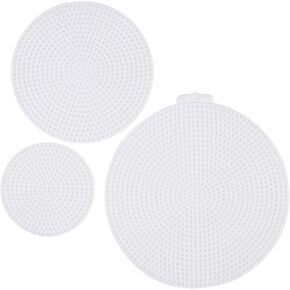 Tosnail 60 حزمة 3 "، 4.5"، 5.75 "أوراق شبكة قماش بلاستيكية مستديرة، قماش بلاستيكي دائرة شبكة بلاستيكية حصيرة للتطريز، صياغة in Kuwait