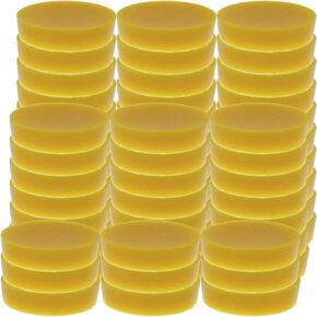 60 قطعة من شمع العسل الأصفر النقي من توجيت، مكعبات شمع مستديرة ومكيفات خيط شمع العسل للشموع والأثاث والعناية بالخشب الطبيعي والمشروعات اليدوية in Kuwait