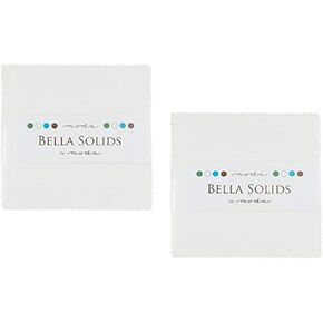 Bella Solids - 2 Charm Pack Bundle - 84 Squares (White)