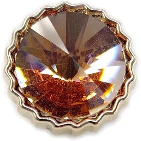 Craftisum Decorative Amber Rhinestone Resin Sewing Shank Buttons 50 pcs - 12.5mm, 1/2" in Kuwait