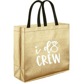 CUTERUI GIFTED 1 pcs Hot Pink I Do Crew Non-Woven Gift Bag for Bridesmaid Gifts,Bachelorette Party Favors