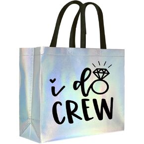 CUTERUI GIFTED 1 pcs Hot Pink I Do Crew Non-Woven Gift Bag for Bridesmaid Gifts,Bachelorette Party Favors in Kuwait