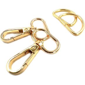YIXI-SBest 20 Pcs 25mm Inside Diameter Oval Ring Lobster Clasp Claw Swivel with D-Rings for Strap Push Gate Lobster Clasps Hooks Swivel Snap Fashion Clips (1 inch, Gunmetal) in Kuwait