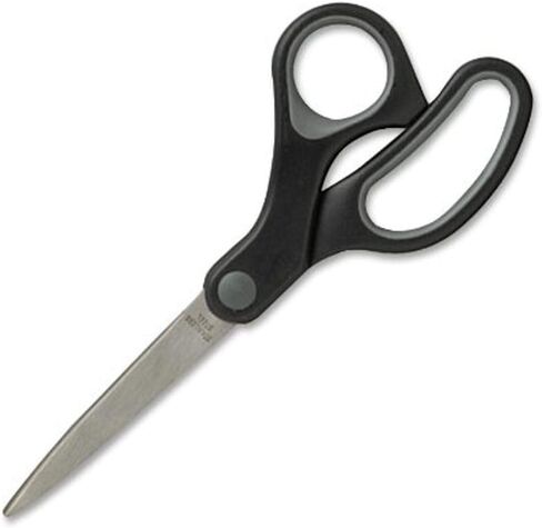 Sparco Straight Scissors, Rubber Handles, 7-Inch Straight, Black (SPR25225) in Saudi Arabia