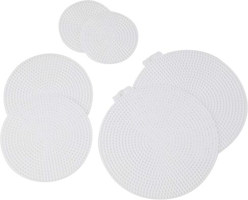 Tosnail 60 Pack 3", 4.5", 5.75" Round Plastic Canvas Mesh Sheets, Plastic Canvas Circle Plastic Mesh Mat for Embroidery, Crafting in Saudi Arabia