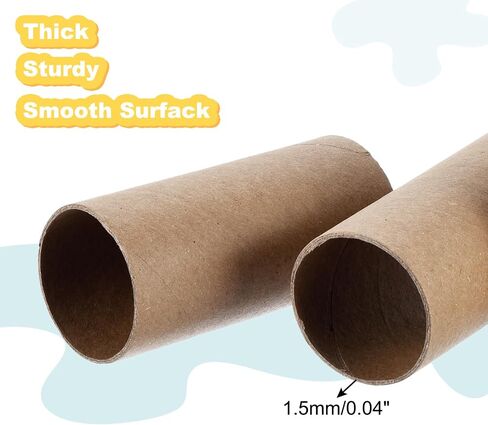 PATIKIL 3.35 Inch Cardboard Tubes, 100 Pcs Toilet Paper Rolls for Crafts TP Tubes Empty Paper Towel Rolls Sturdy 1.5 inch Diameter Thick Bulk for Art Classroom Painting Robotics,Multicolor in Kuwait