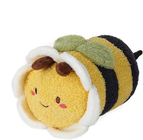 اولودا لعبة قطيفة على شكل نحلة زهور، دمية وسادة محشوة لطيفة مضحكة مقاس 11 انش، وسادة ديكور ناعمة منفوشة لعيد الميلاد، هدية للاطفال والكبار in Kuwait