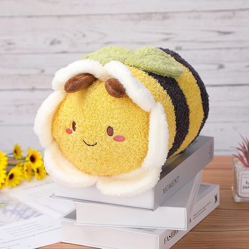 اولودا لعبة قطيفة على شكل نحلة زهور، دمية وسادة محشوة لطيفة مضحكة مقاس 11 انش، وسادة ديكور ناعمة منفوشة لعيد الميلاد، هدية للاطفال والكبار in Kuwait