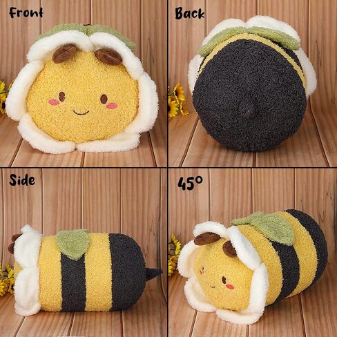 اولودا لعبة قطيفة على شكل نحلة زهور، دمية وسادة محشوة لطيفة مضحكة مقاس 11 انش، وسادة ديكور ناعمة منفوشة لعيد الميلاد، هدية للاطفال والكبار in Kuwait