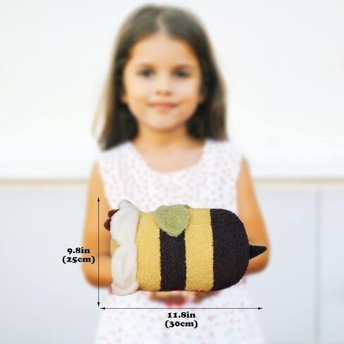 اولودا لعبة قطيفة على شكل نحلة زهور، دمية وسادة محشوة لطيفة مضحكة مقاس 11 انش، وسادة ديكور ناعمة منفوشة لعيد الميلاد، هدية للاطفال والكبار in Kuwait