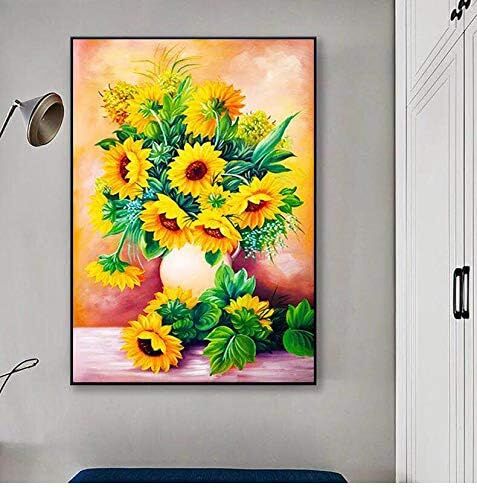 لوحة ألماسية ملونة ملونة بمقاس 35.56 × 35.56 سم من LeePakQ مع مجموعة تطريز الماس الماسي، مجموعة فنية مرصعة بالنقاط الماسية، الكل in Kuwait