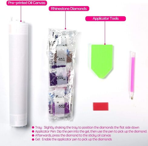 لوحة ألماسية ملونة ملونة بمقاس 35.56 × 35.56 سم من LeePakQ مع مجموعة تطريز الماس الماسي، مجموعة فنية مرصعة بالنقاط الماسية، الكل in Kuwait