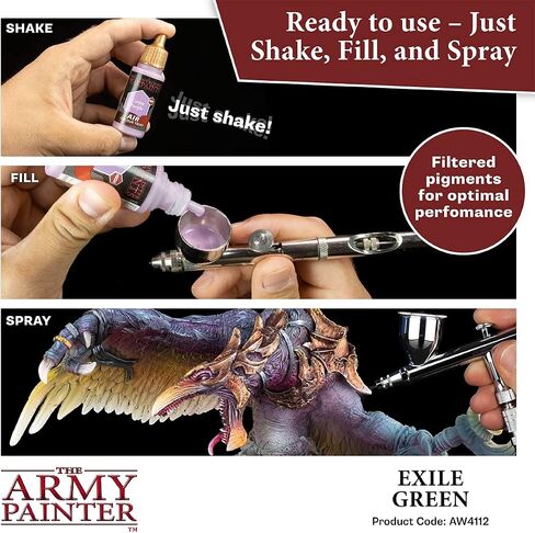 The Army Painter Warpaints Air Wyrmling Red - Non-Toxic Water Based Airbrush paint – acrylic paint and primer for Tabletop Roleplaying, Boardgames, and Wargames Miniature Model Painting in Saudi Arabia