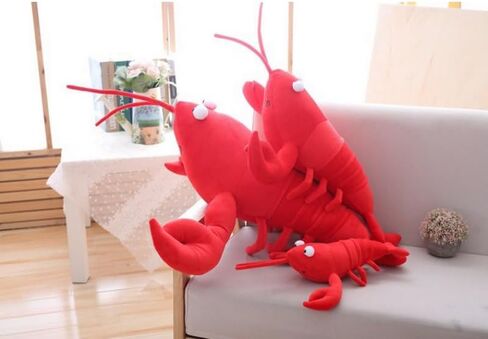XIZHI Lobster Plush Stuffed Animal Lobster Plush Toy Lobster Pillow Suitable for Christmas and Birthday with Huggable Gifts (Red B) in Saudi Arabia