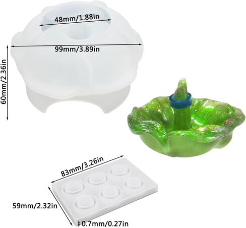 Ring Holder Resin Mold, SENHAI Rose Shaped Ring Holder Molds & Silicone Resin Ring Mold, for DIY Rings, Ring Stand, Jewelry Holder Dish, Ring Jewelry Display Stand, Art Craft Home Décor in Saudi Arabia