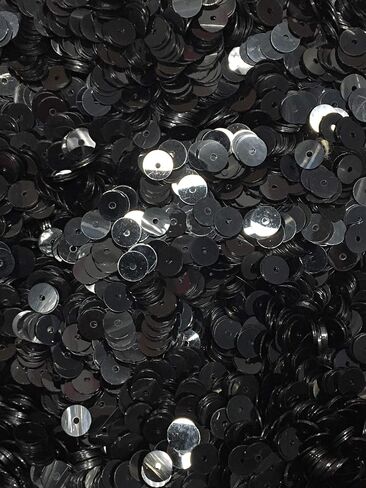 5mm Flat Black Bulk Loose Sequins (1/4 Pound) in Saudi Arabia