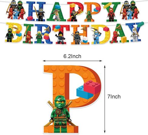 لوازم حفلات عيد ميلاد النينجا، بالونات زينة خلفية بطابع النينجا، لافتة علوية للكيك، ديكورات حفلات أعياد الميلاد، زينة حفلات أعياد الميلاد للأولاد النينجا المحارب in Kuwait