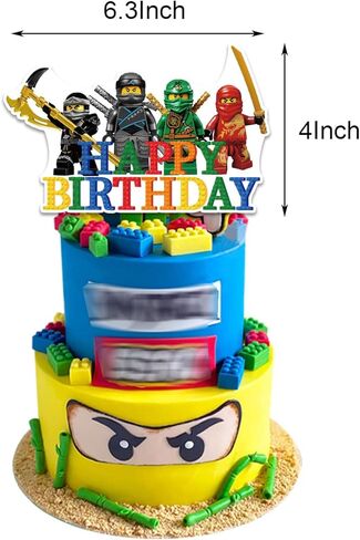 لوازم حفلات عيد ميلاد النينجا، بالونات زينة خلفية بطابع النينجا، لافتة علوية للكيك، ديكورات حفلات أعياد الميلاد، زينة حفلات أعياد الميلاد للأولاد النينجا المحارب in Kuwait