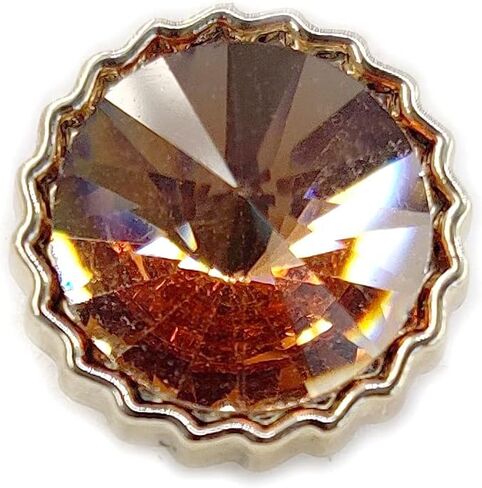 Craftisum Decorative Amber Rhinestone Resin Sewing Shank Buttons 50 pcs - 12.5mm, 1/2" in Saudi Arabia