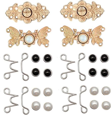 8 مجموعات من دبابيس زر شد الخصر البنطلونات الجينز الكبيرة جدا، زر شد الخصر للبنطلونات وحزام الخصر، مشابك شد البنطلونات in Kuwait