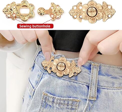 8 مجموعات من دبابيس زر شد الخصر البنطلونات الجينز الكبيرة جدا، زر شد الخصر للبنطلونات وحزام الخصر، مشابك شد البنطلونات in Kuwait