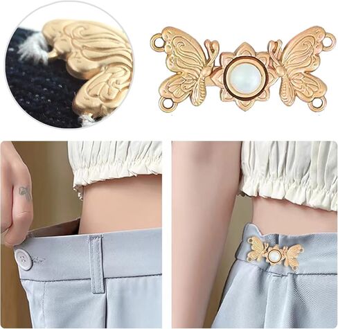 8 مجموعات من دبابيس زر شد الخصر البنطلونات الجينز الكبيرة جدا، زر شد الخصر للبنطلونات وحزام الخصر، مشابك شد البنطلونات in Kuwait