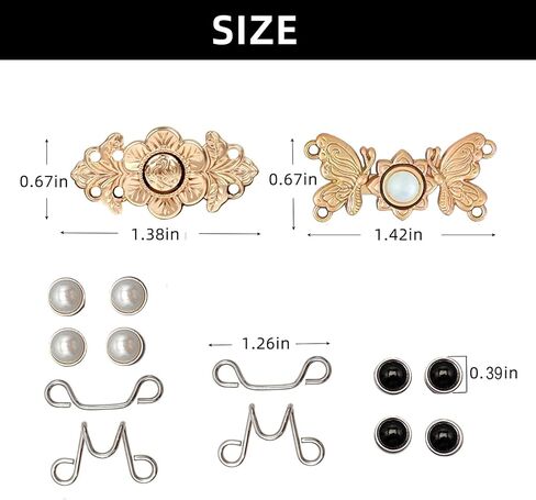 8 مجموعات من دبابيس زر شد الخصر البنطلونات الجينز الكبيرة جدا، زر شد الخصر للبنطلونات وحزام الخصر، مشابك شد البنطلونات in Kuwait