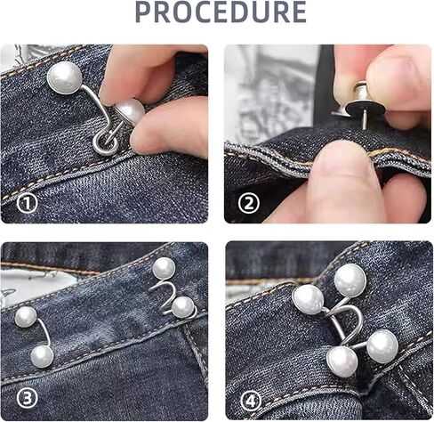 8 مجموعات من دبابيس زر شد الخصر البنطلونات الجينز الكبيرة جدا، زر شد الخصر للبنطلونات وحزام الخصر، مشابك شد البنطلونات in Kuwait