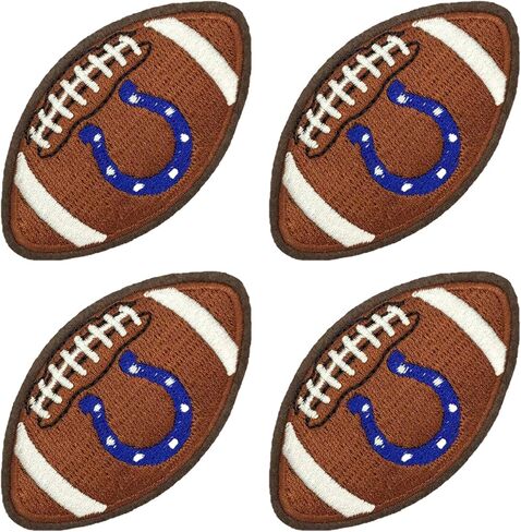 LIDEV 4 قطعة شكل الرجبي بقع التطريز DIY عزر الحديد على أو خياطة على بقع يزين للسترات الجينز الملابس حقائب الظهر in Kuwait