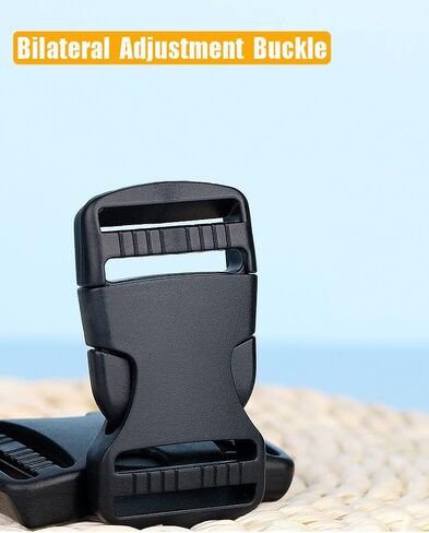 Buckles Strap 1 Inch: 12 PCS Quick Side Release Buckles Dual Adjustable, 24 PCS Tri-glide Slide Clip, 6 Yard Nylon Webbing Straps for DIY Making Luggage Strap, Pet Collar Backpack Repair in Kuwait