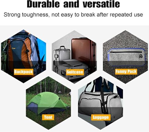 Buckles Strap 1 Inch: 12 PCS Quick Side Release Buckles Dual Adjustable, 24 PCS Tri-glide Slide Clip, 6 Yard Nylon Webbing Straps for DIY Making Luggage Strap, Pet Collar Backpack Repair in Kuwait