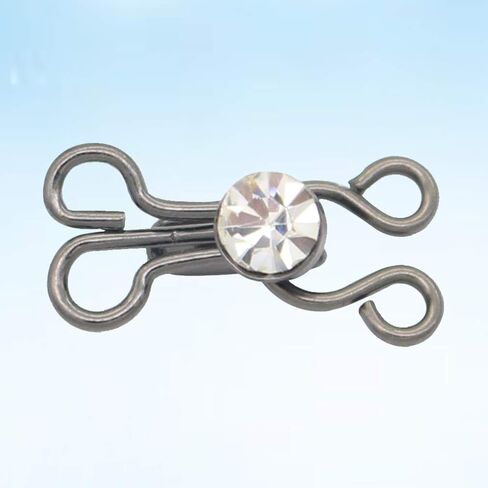 HEALLILY Clothing Hooks 50 Pairs Sewing Hooks and Eyes Closure for Bra and Clothing Fur Coat Jacket Pants Silver Bra Connector Buckle in Saudi Arabia