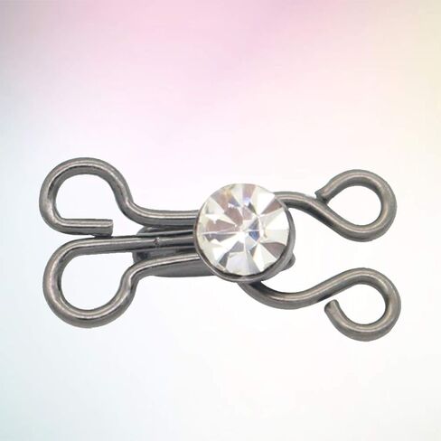HEALLILY Clothing Hooks 50 Pairs Sewing Hooks and Eyes Closure for Bra and Clothing Fur Coat Jacket Pants Silver Bra Connector Buckle in Saudi Arabia