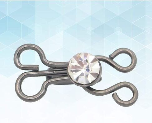 HEALLILY Clothing Hooks 50 Pairs Sewing Hooks and Eyes Closure for Bra and Clothing Fur Coat Jacket Pants Silver Bra Connector Buckle in Saudi Arabia