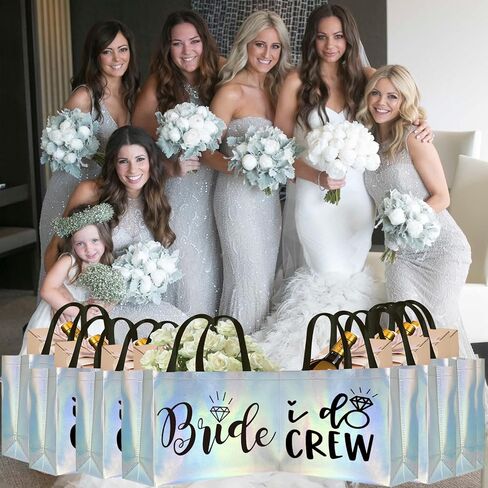 CUTERUI GIFTED 1 pcs Hot Pink I Do Crew Non-Woven Gift Bag for Bridesmaid Gifts,Bachelorette Party Favors in Kuwait