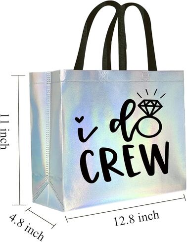 CUTERUI GIFTED 1 pcs Hot Pink I Do Crew Non-Woven Gift Bag for Bridesmaid Gifts,Bachelorette Party Favors in Kuwait