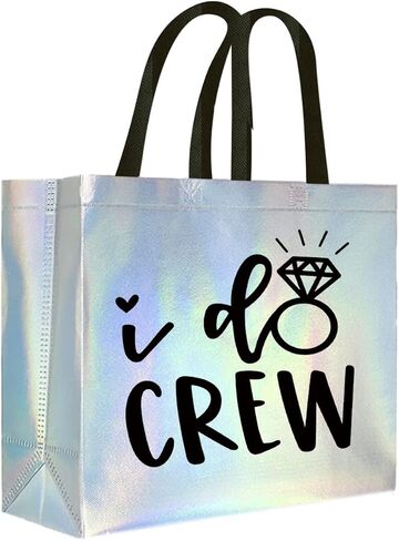 CUTERUI GIFTED 1 pcs Hot Pink I Do Crew Non-Woven Gift Bag for Bridesmaid Gifts,Bachelorette Party Favors in Kuwait