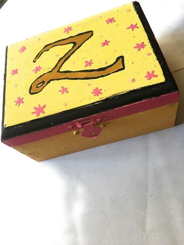 12 Pc Rectangle Unfinished Wood Box Natural DIY Craft Stash Boxes with Hinged Lid and Front Clasp for Arts Hobbies in Saudi Arabia