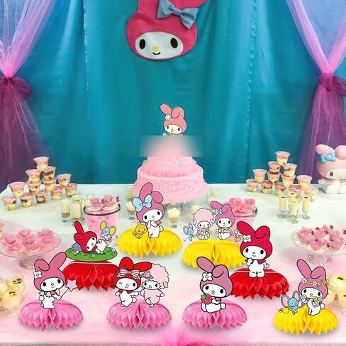 8 قطع من ديكورات طاولة الحفلات ماي ميلودي، قطع مركزية للطاولات على شكل قرص العسل لتزيين الطاولة من ماي ميلودي in Kuwait