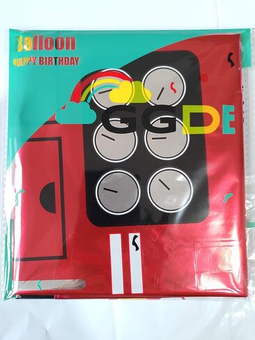 2 قطعة من بالونات شاحنة إطفاء فاير مايلار من رقائق الهيليوم كبيرة لتزيين حفلات أعياد الميلاد باللون الأحمر in Kuwait