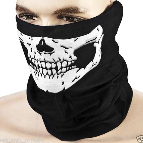 Mllxon Halloween Skull Bandana Face Mask Day Of The Dead Skeleton Face Mask for Cosplay Masquerade Costume Party Accessories Photo Props in Kuwait