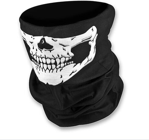 Mllxon Halloween Skull Bandana Face Mask Day Of The Dead Skeleton Face Mask for Cosplay Masquerade Costume Party Accessories Photo Props in Kuwait